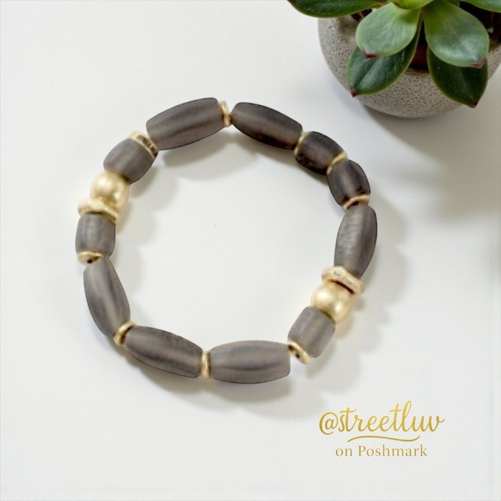 Stella & Dot Brix Stretch Bracelet — Gray